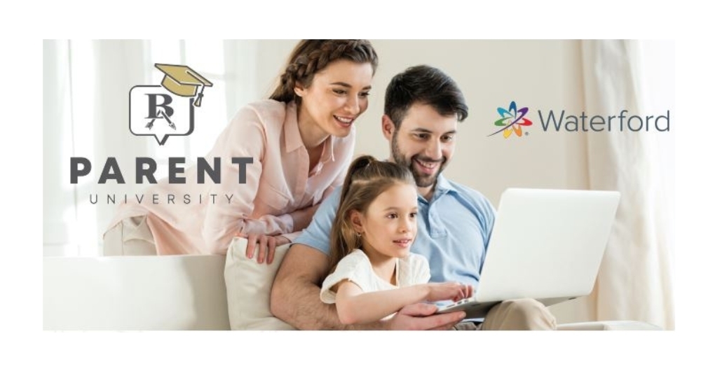 Parents and daughter working on computer.