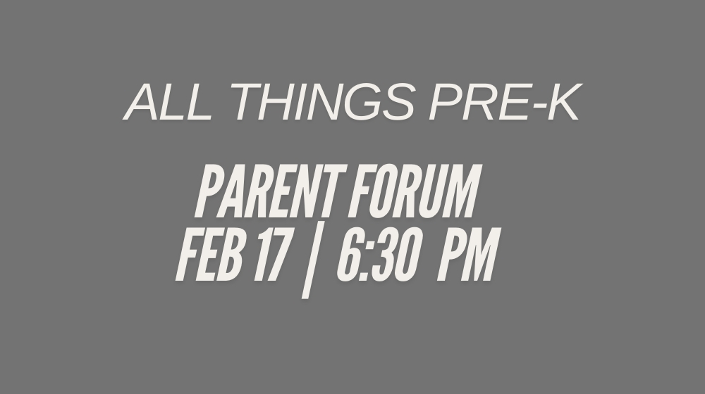 Parent Forum is February 17 at 6:30 p.m.