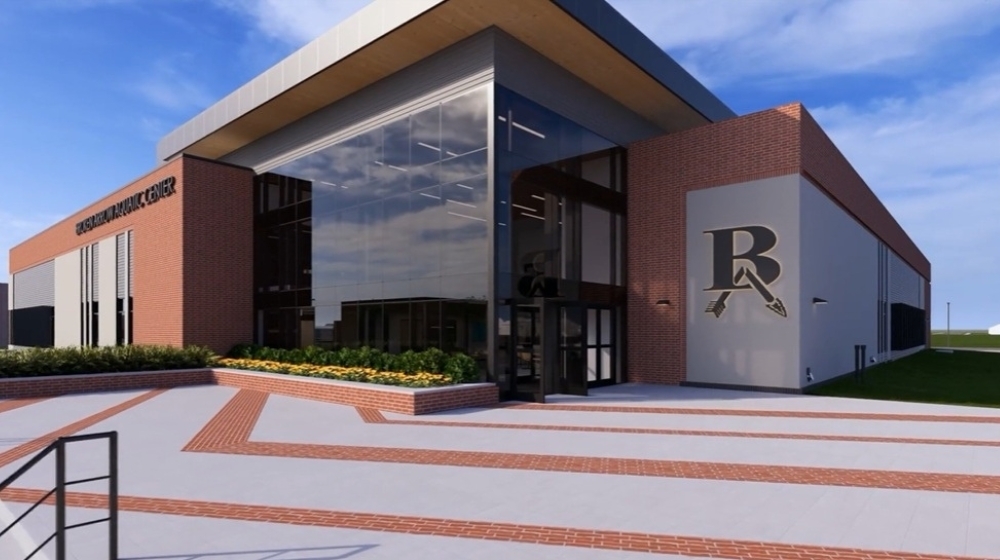 Picture of future Aquatic Center building.