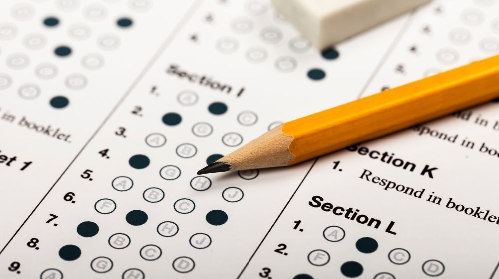 Picture of test sheet.