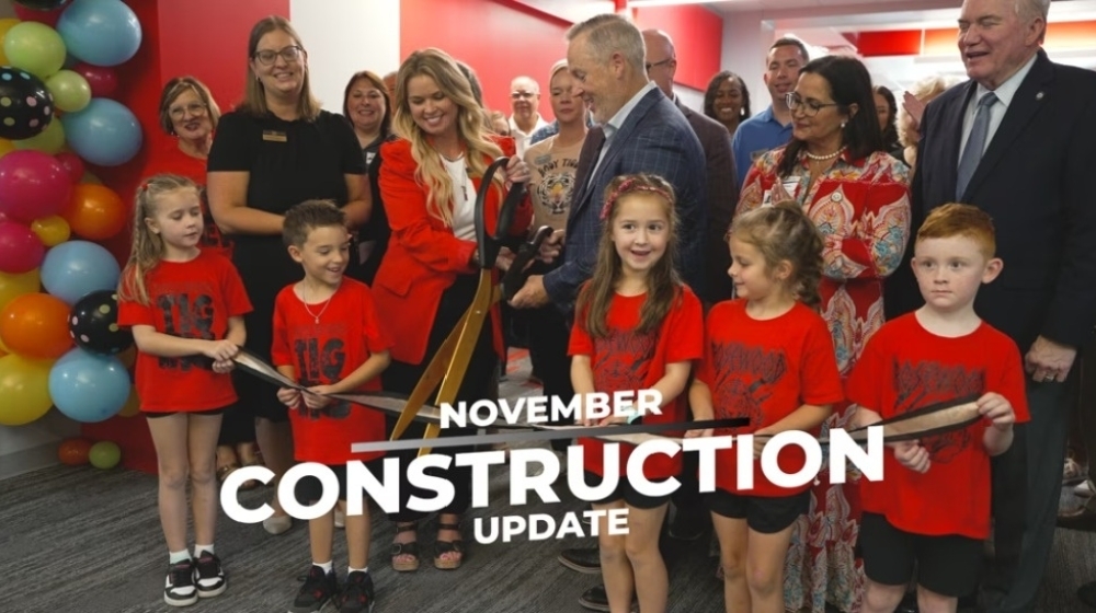 Students at Rosewood cutting ceremony.