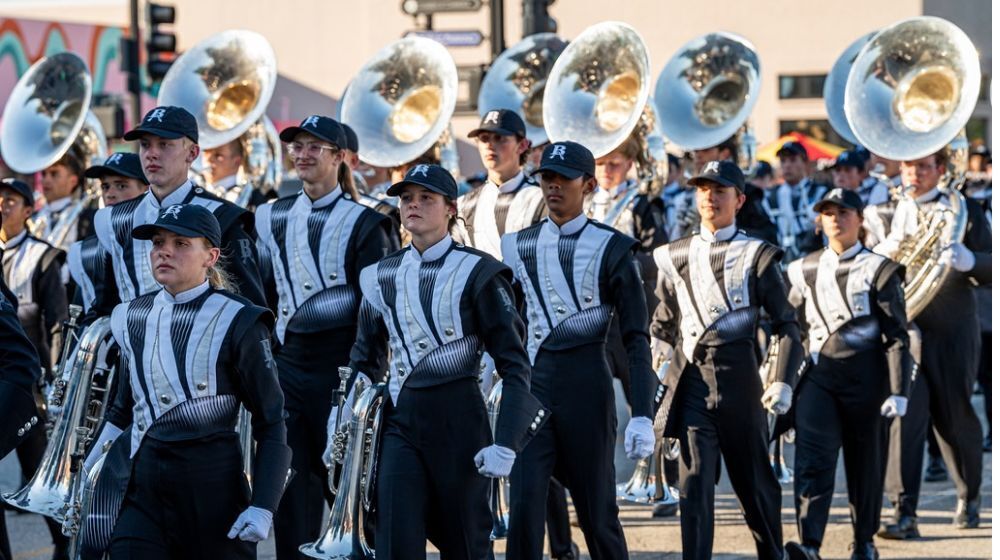 The Broken Arrow Pride matching in the Homecoming Coming.