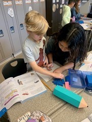 2nd Graders learning about subtraction