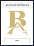 It is a picture the BA logo with Vandever Elementary written above the logo.   This is the button parents will click on to enter the  Vandever Store.