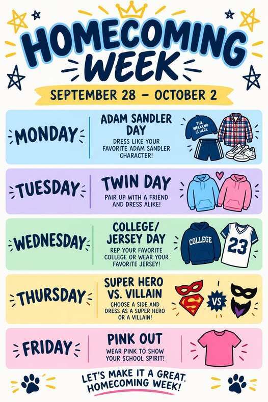 Homecoming Dress Up days