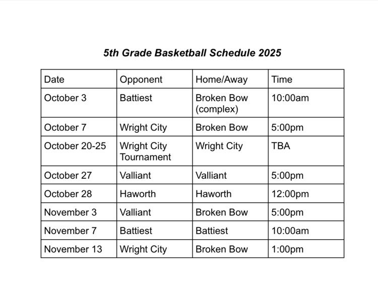 bb schedule 