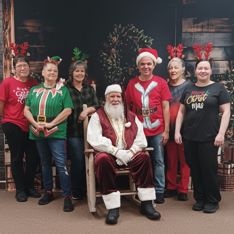 group shot with Santa 