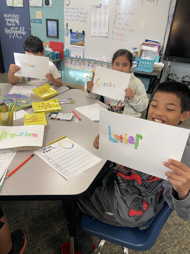 students with posters