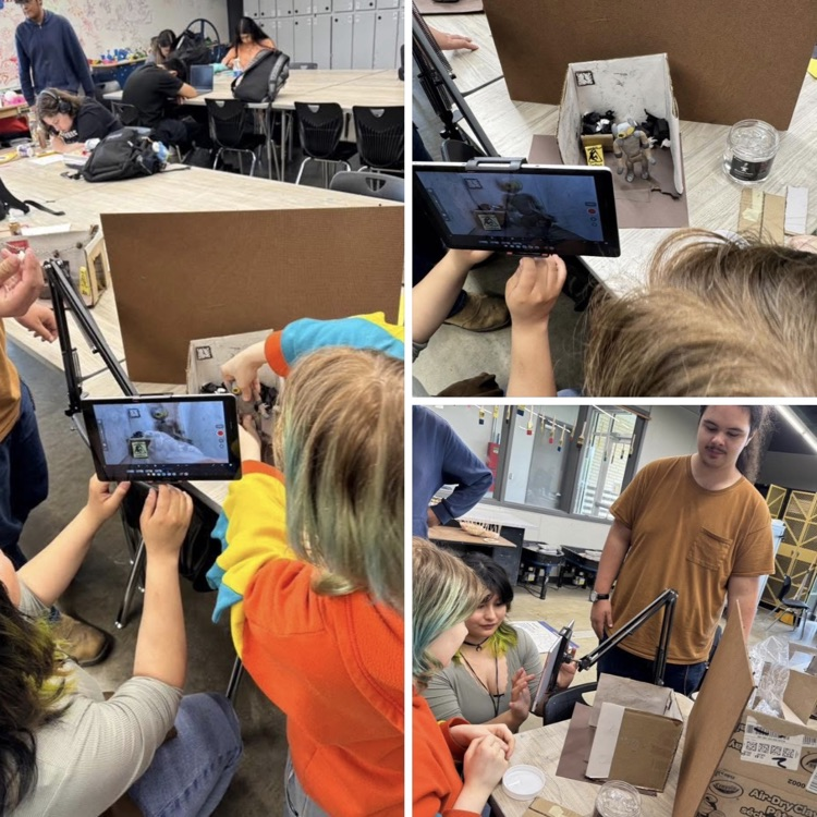 students with camera