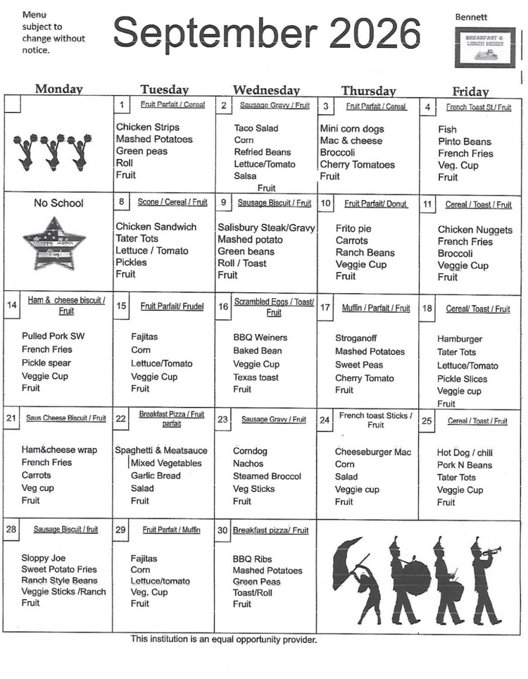 Bennett menu