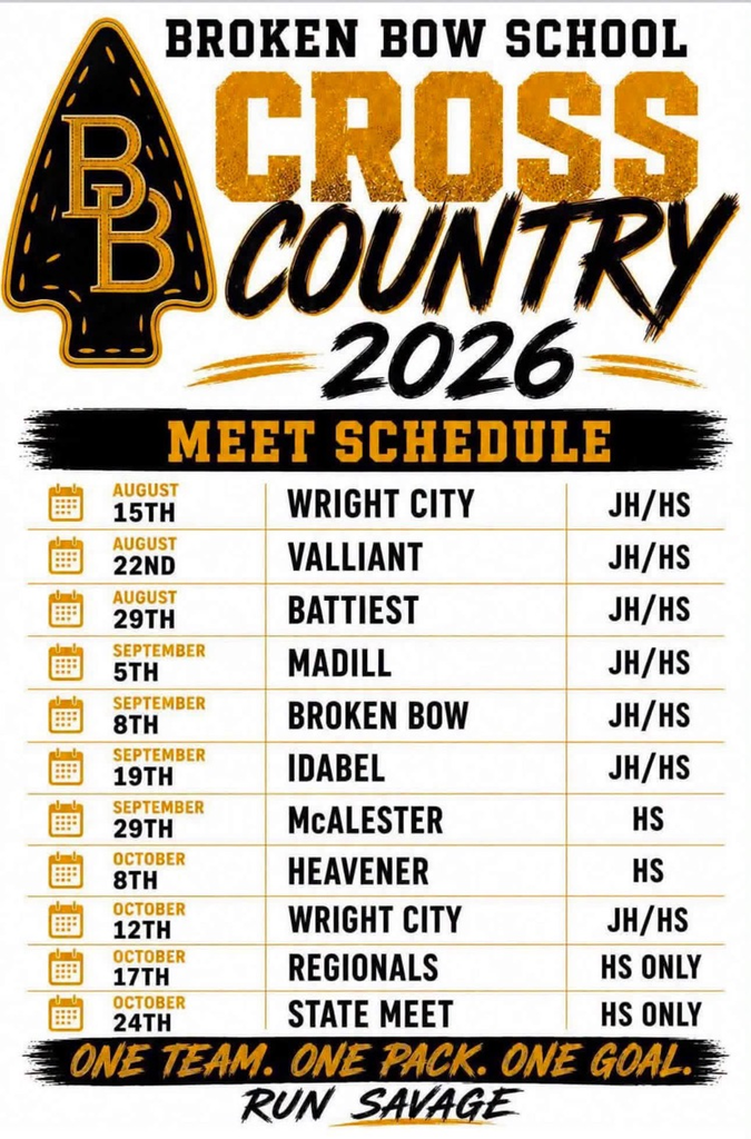 XC schedule