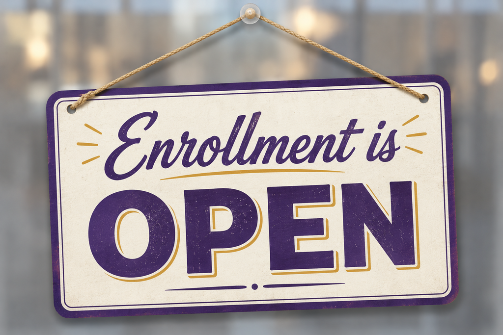 Enrollment is Open graphic