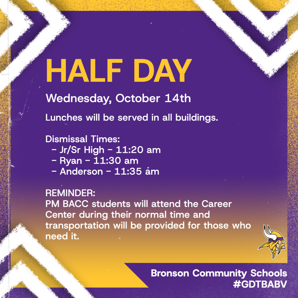 Half Day of School 10/14/26