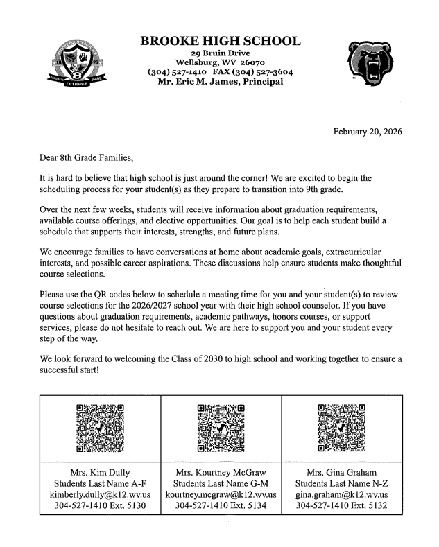 8th Grade Scheduling Information