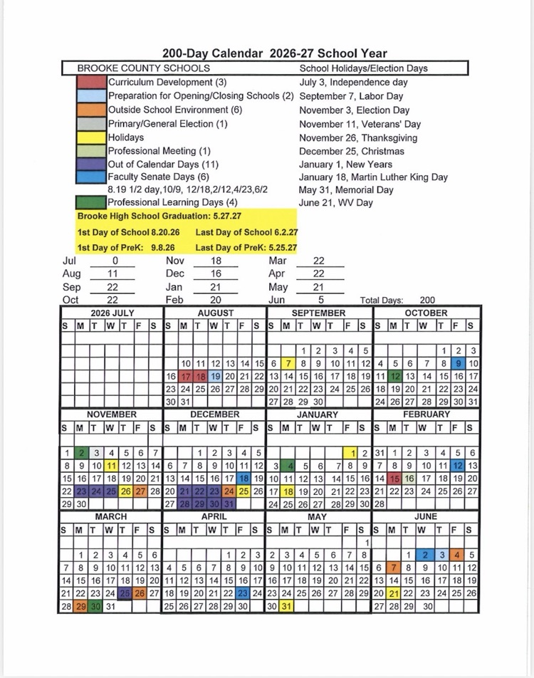 2026-27 School Calendar
