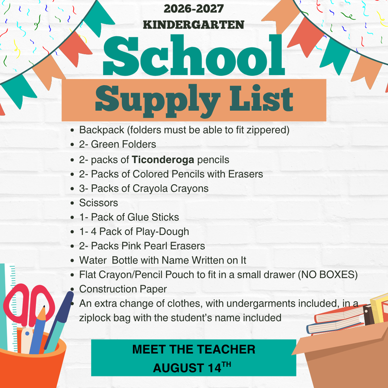 Student supply list