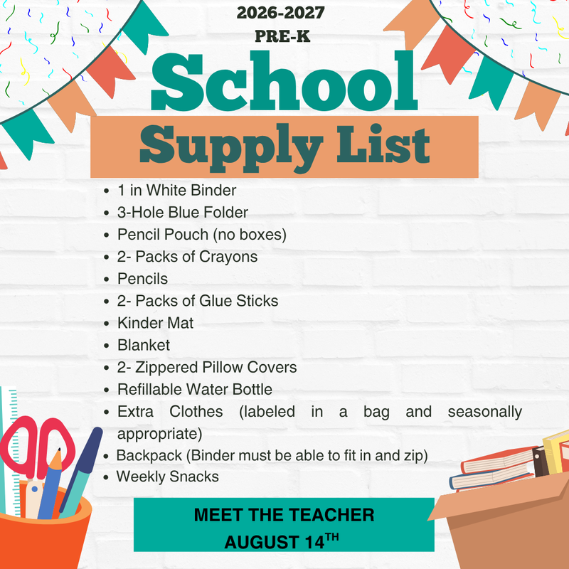 Student supply list