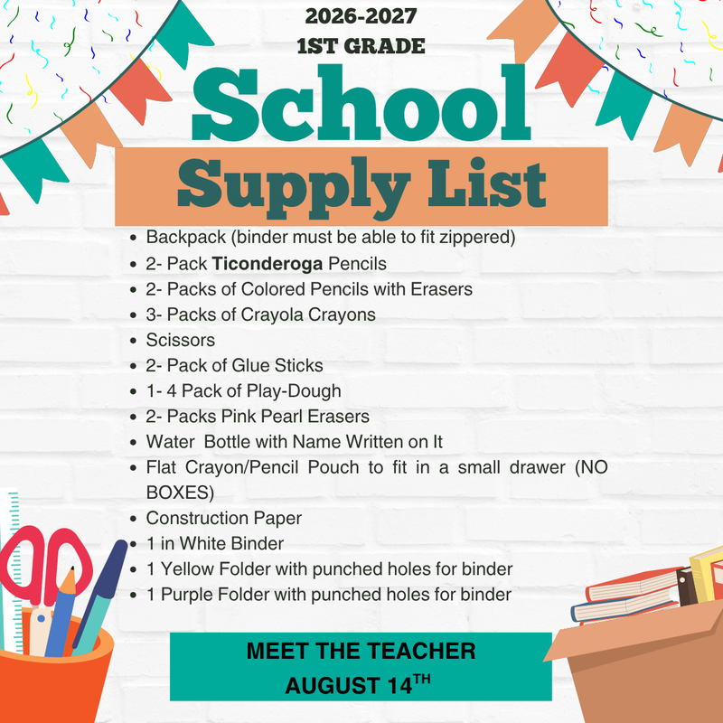 Student supply list