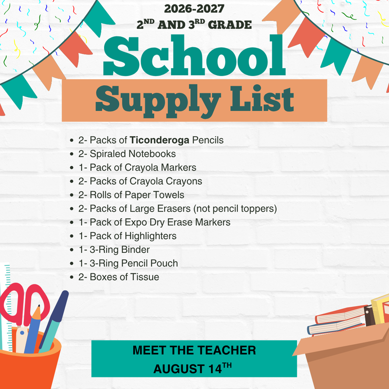 Student supply list