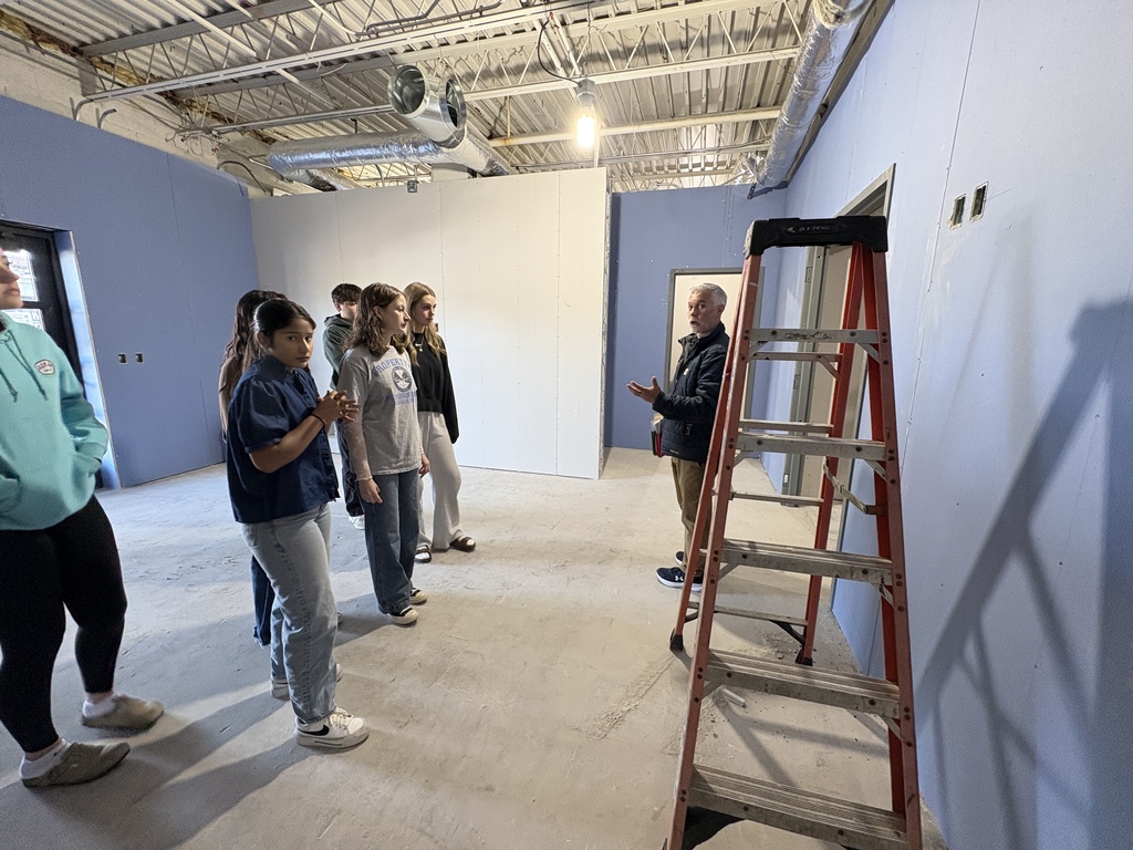 Our high school student leadership group toured the new Brookfield Regional Community Training & Learning Center this morning with Mr. Gibson—check out some of the progress that has been made in construction!