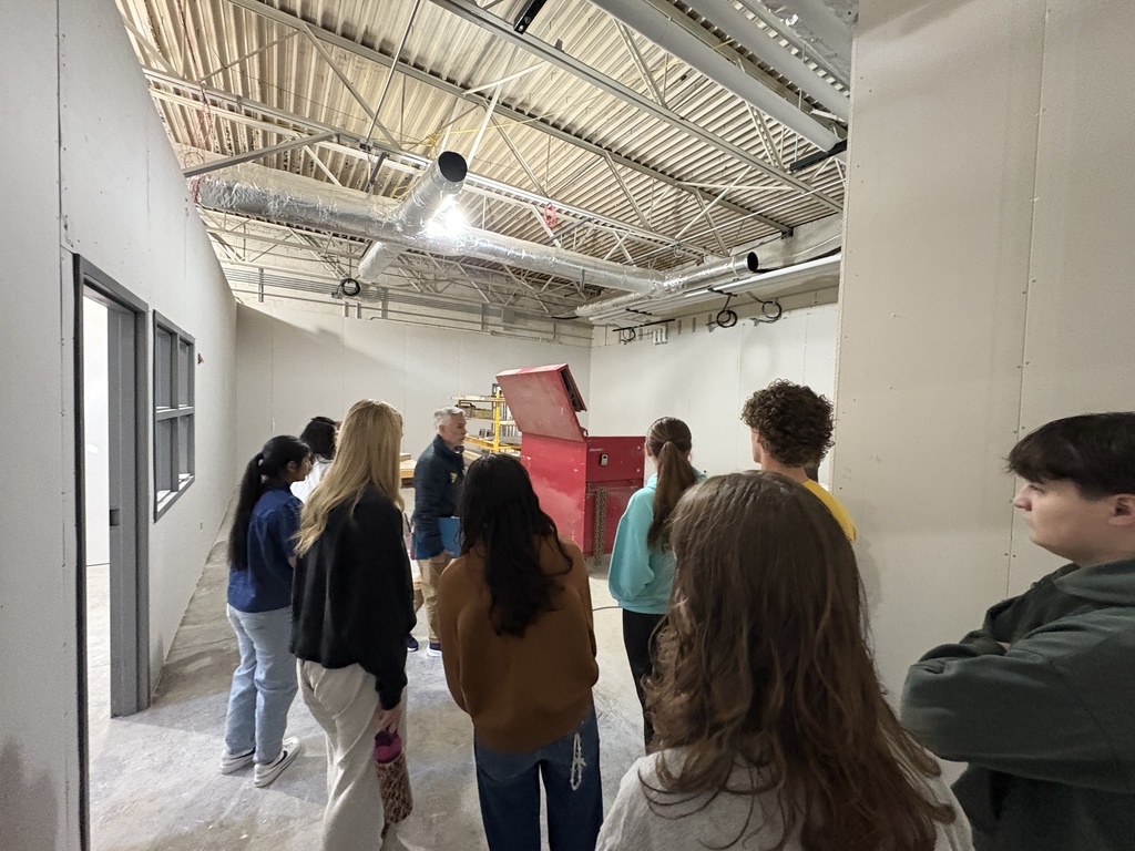 Our high school student leadership group toured the new Brookfield Regional Community Training & Learning Center this morning with Mr. Gibson—check out some of the progress that has been made in construction!