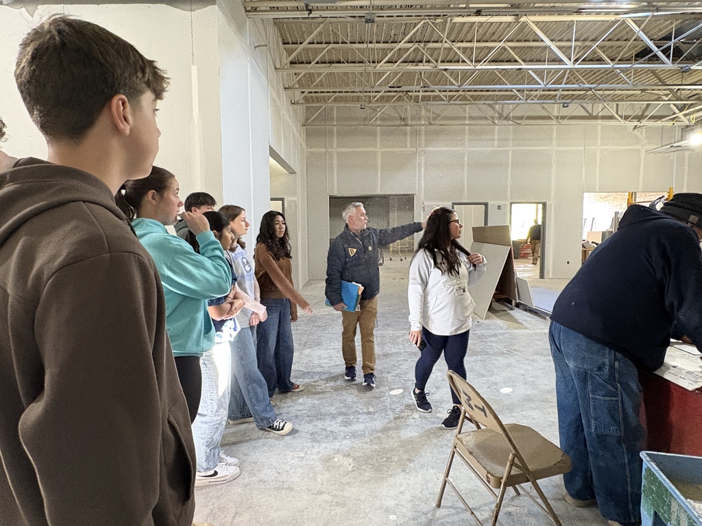 Our high school student leadership group toured the new Brookfield Regional Community Training & Learning Center this morning with Mr. Gibson—check out some of the progress that has been made in construction!