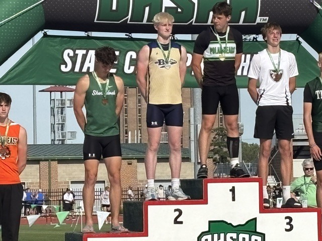Brody Smith on the podium