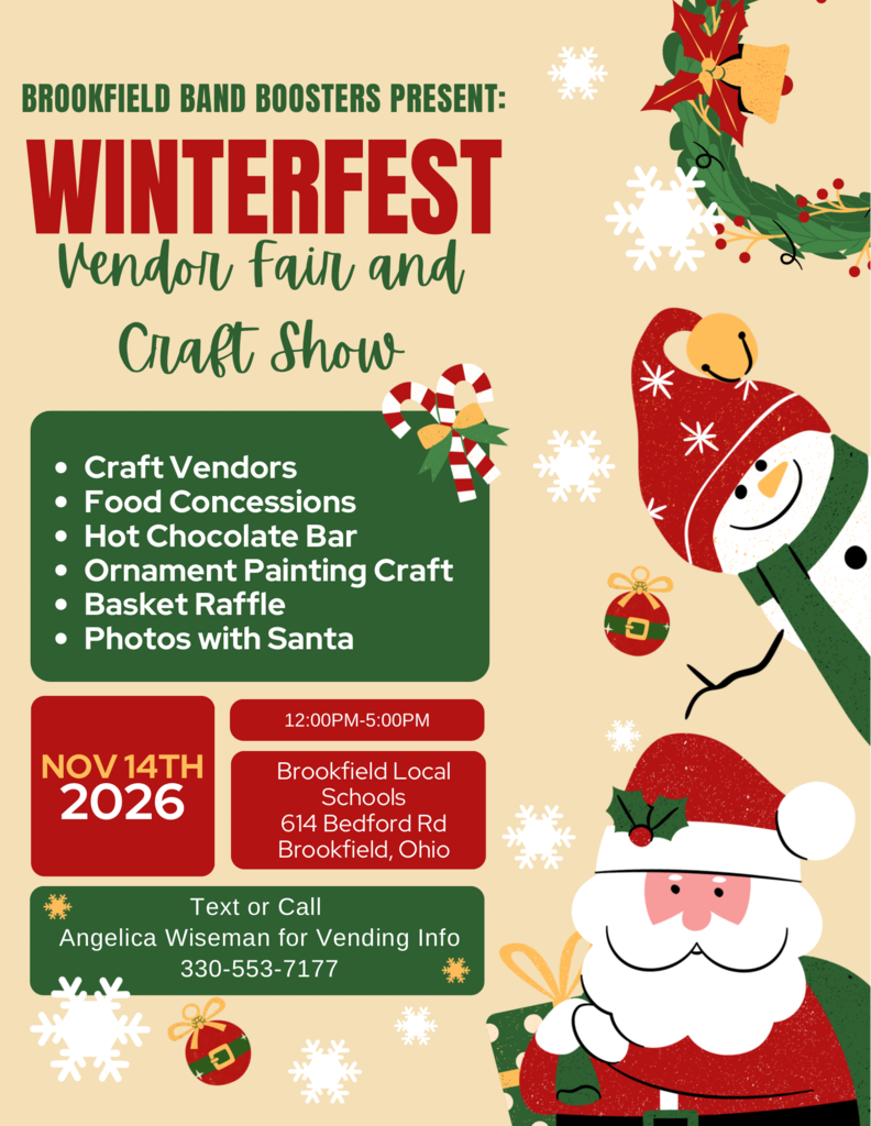 Winterfest vender fair and craft show. November 14th from 12-5pm