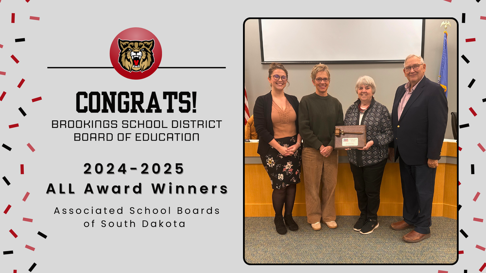 image of board holding an award plaque.