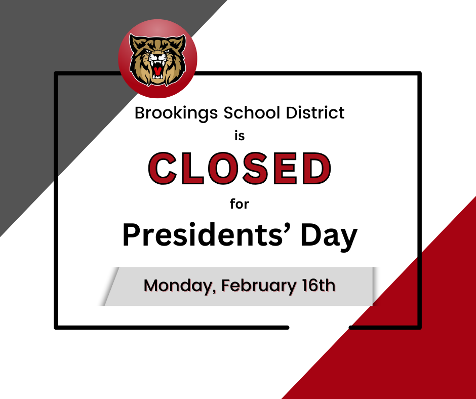 no school reminder monday, february 16 for presidents' day.
