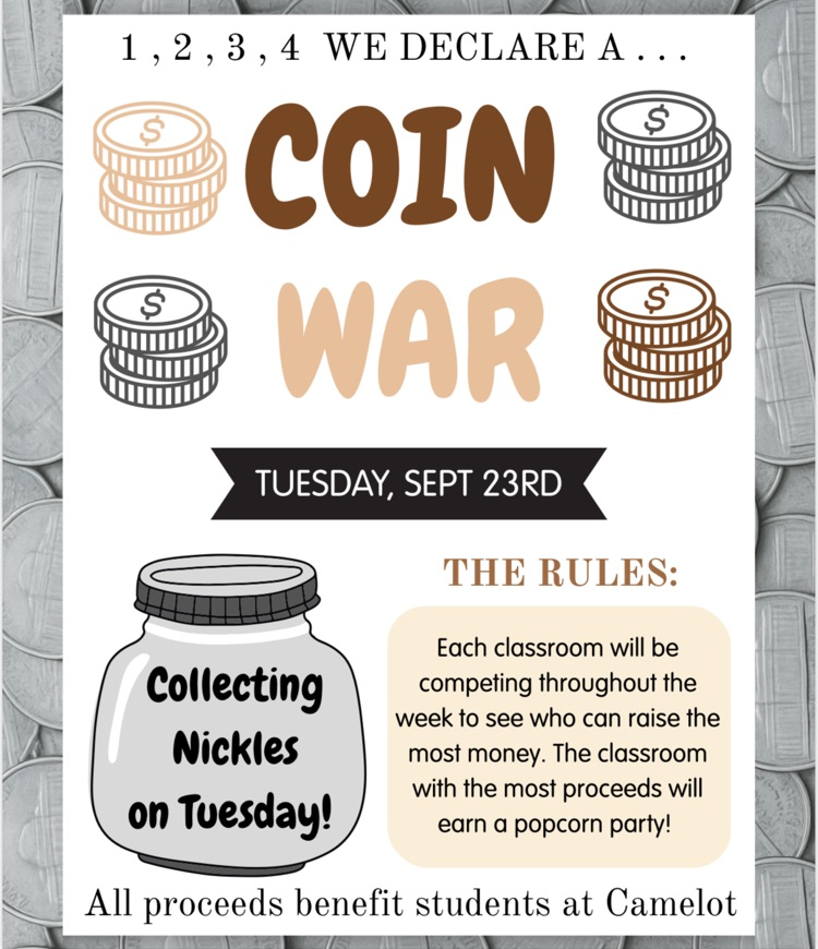 Tuesday - Coin Wars (nickels) 