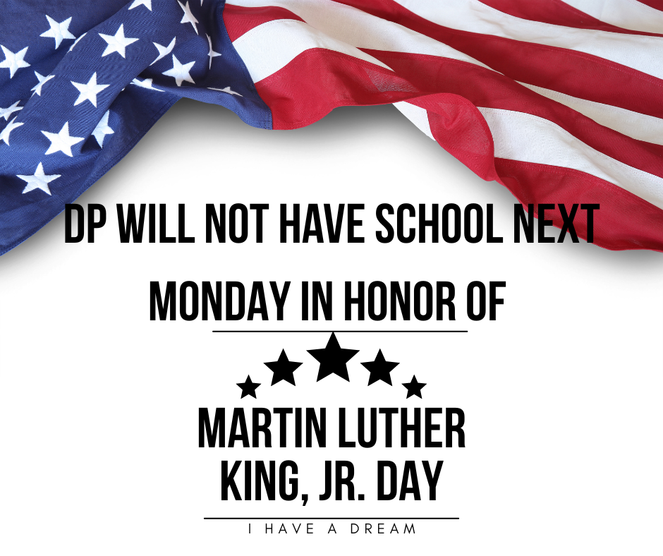 No School Monday, January 19, 2026