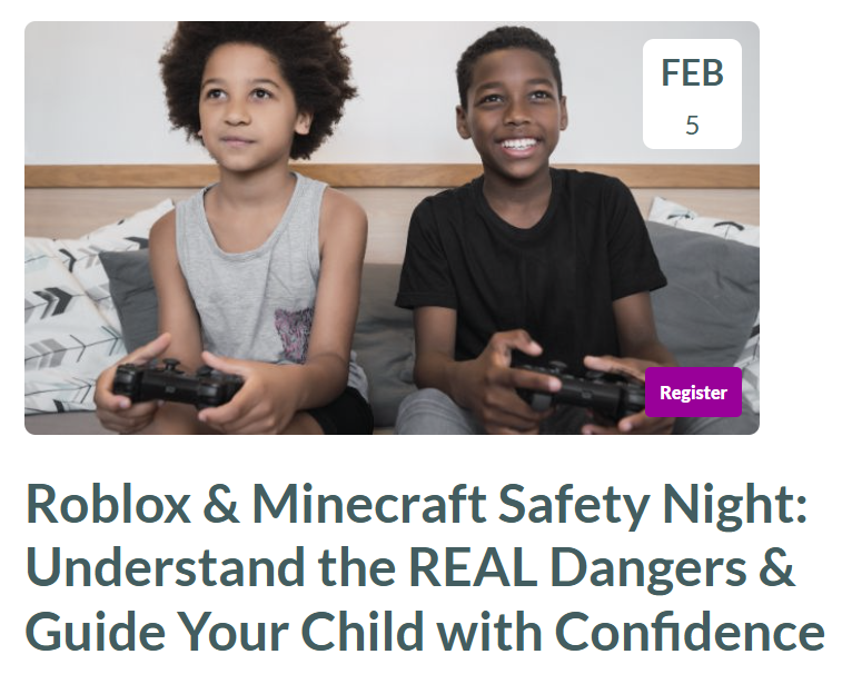 Two young kids holding video controllers, smiling as they play video games.