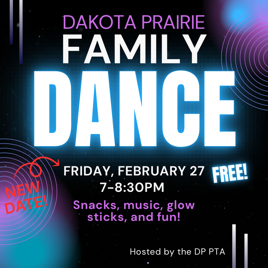 family dance this Friday, 2/27 from 7-8:30