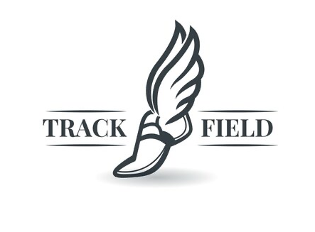 Image of running shoe with the words track and field