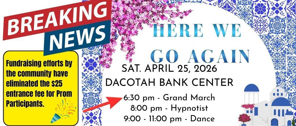 Opens open for Grand March at 5:30. Grand March begin at 6:30. Tickets are $5.00. Cash only. Hypnotist at 8:00. Dance from 9:00-11:00.