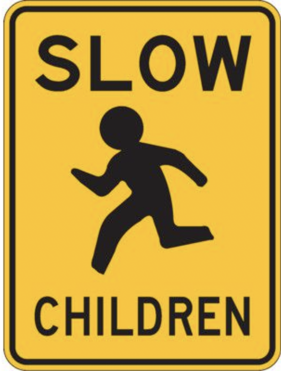 Go slow for children in parking lots