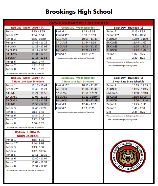 schedules