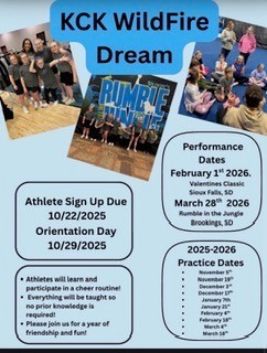 Image of Wildfire adaptive cheer dates.
