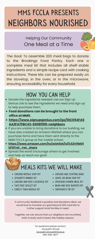 MMS FCCLA Neighbors Nourished image of instructions.