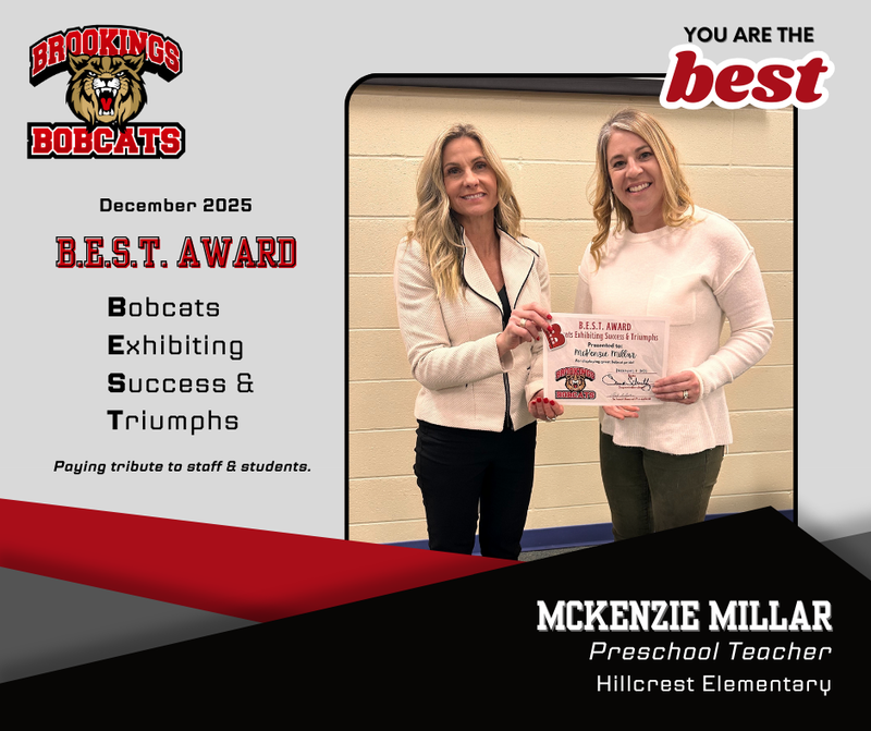 McKenzie, preschool teacher with superintendent schultz. 