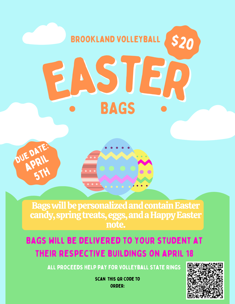 Brookland volleyball fundraiser easter bags