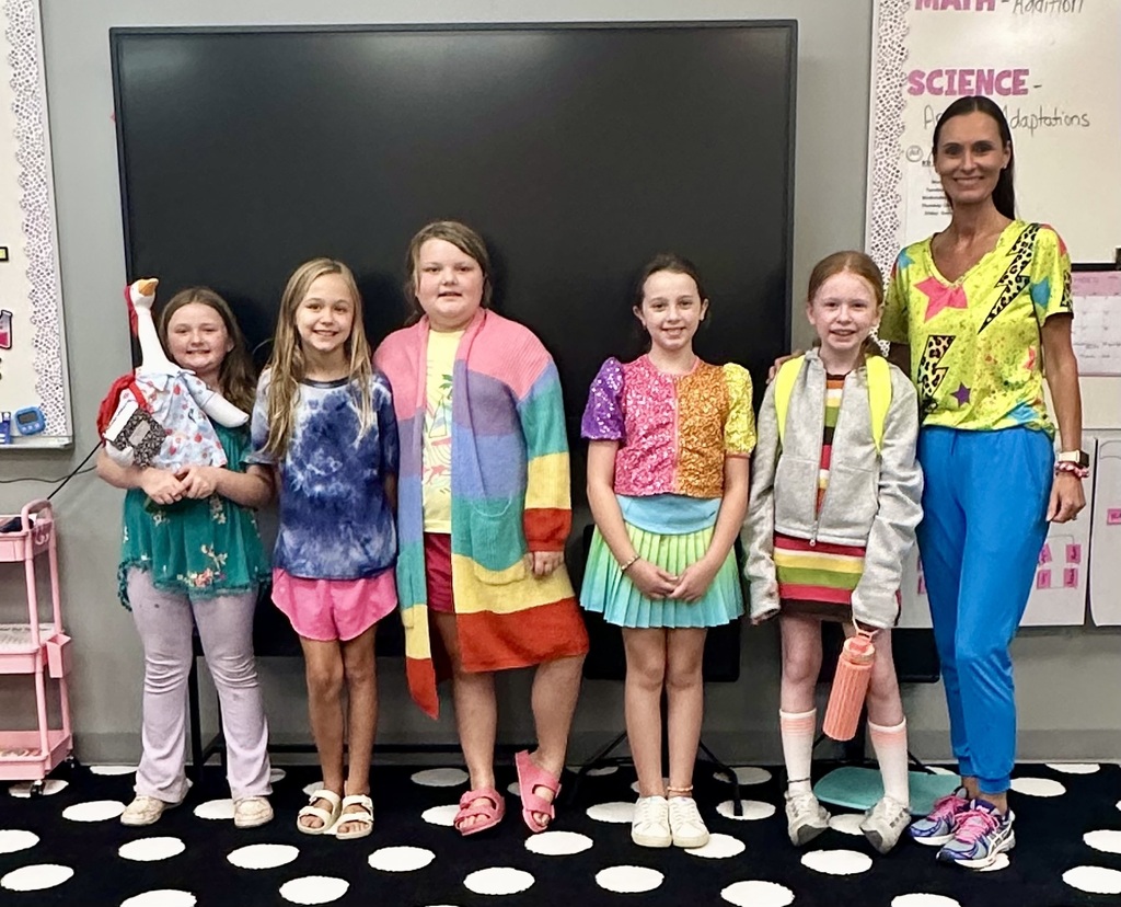 Mrs. Lori Smith's girls on Coat of Many Colors day