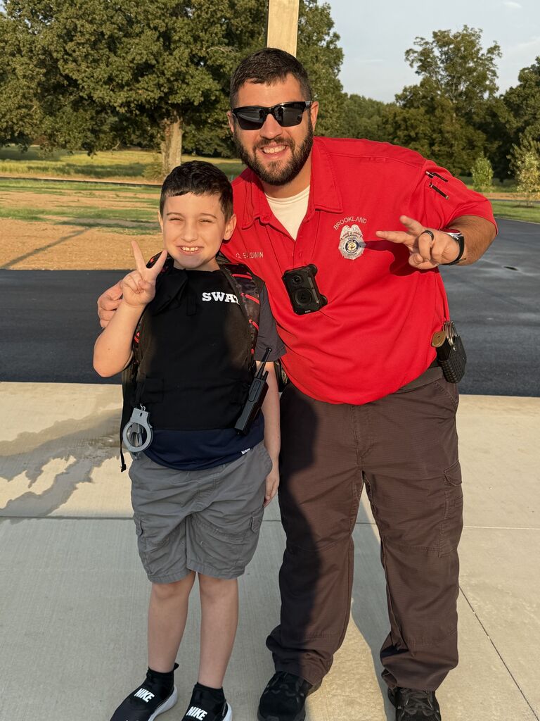 Atlas wants to be a police officer just like Officer Baldwin!
