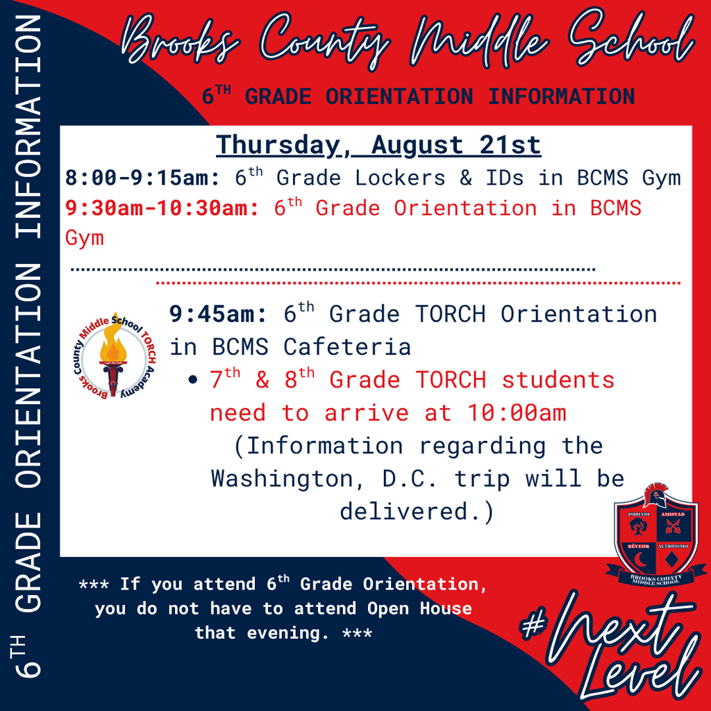 6th Grade Orientation