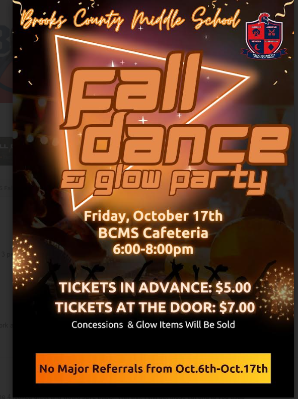 Fall Dance Glow Party Flyer
