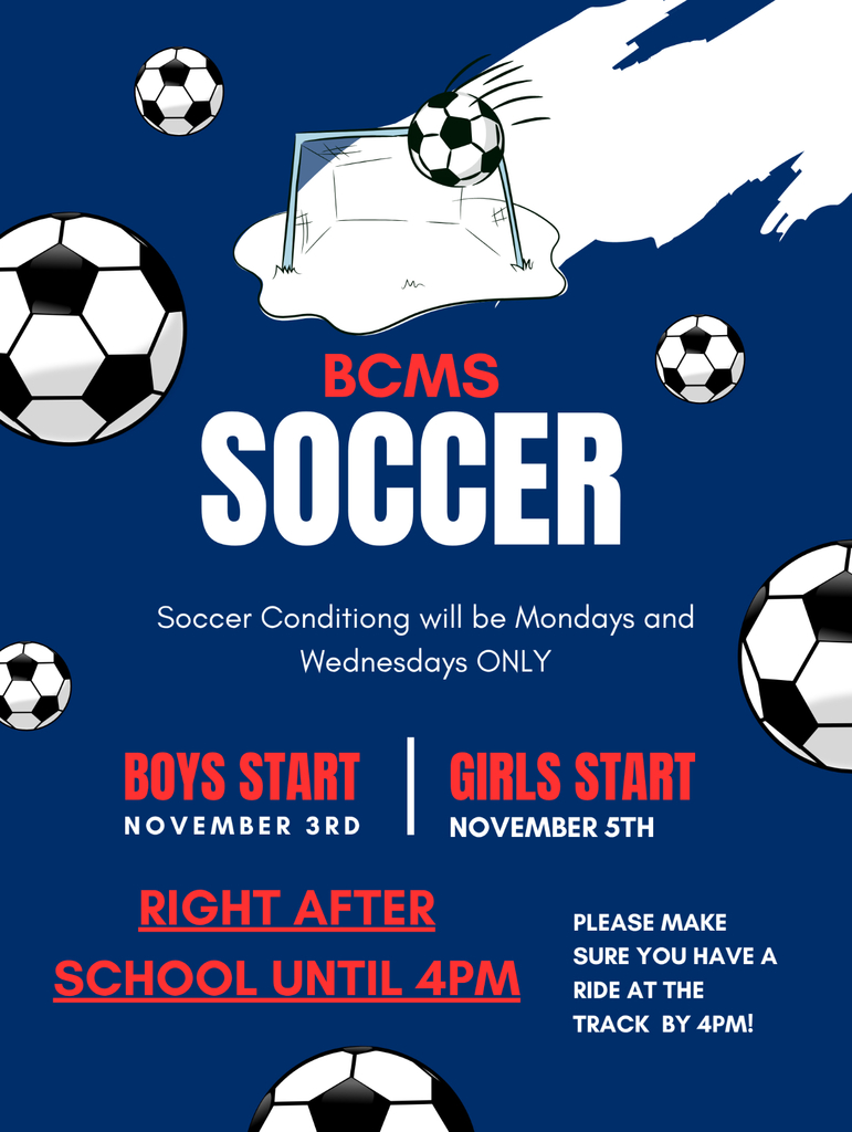 BCMS Soccer Conditioning Announcement 