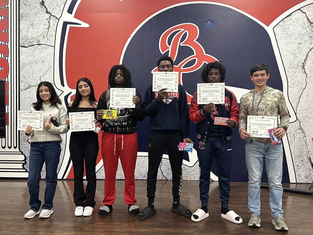 Student of the month winnners