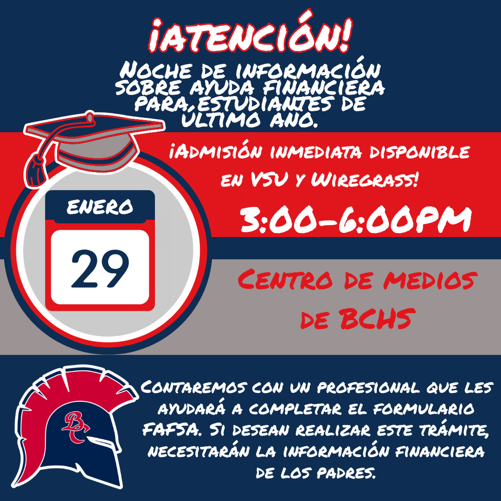 Financial Aid Night at BCHS (Spanish)