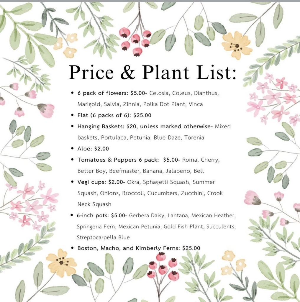 FFA Plant Sale